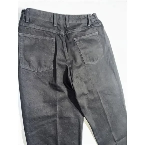 LL Bean Women's Jeans Sz 16 Reg Denim Original Fit Relaxed Cotton Black - Picture 12 of 12